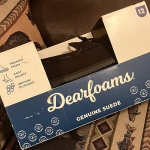 Dearfoams Brown Genuine Suede Slippers